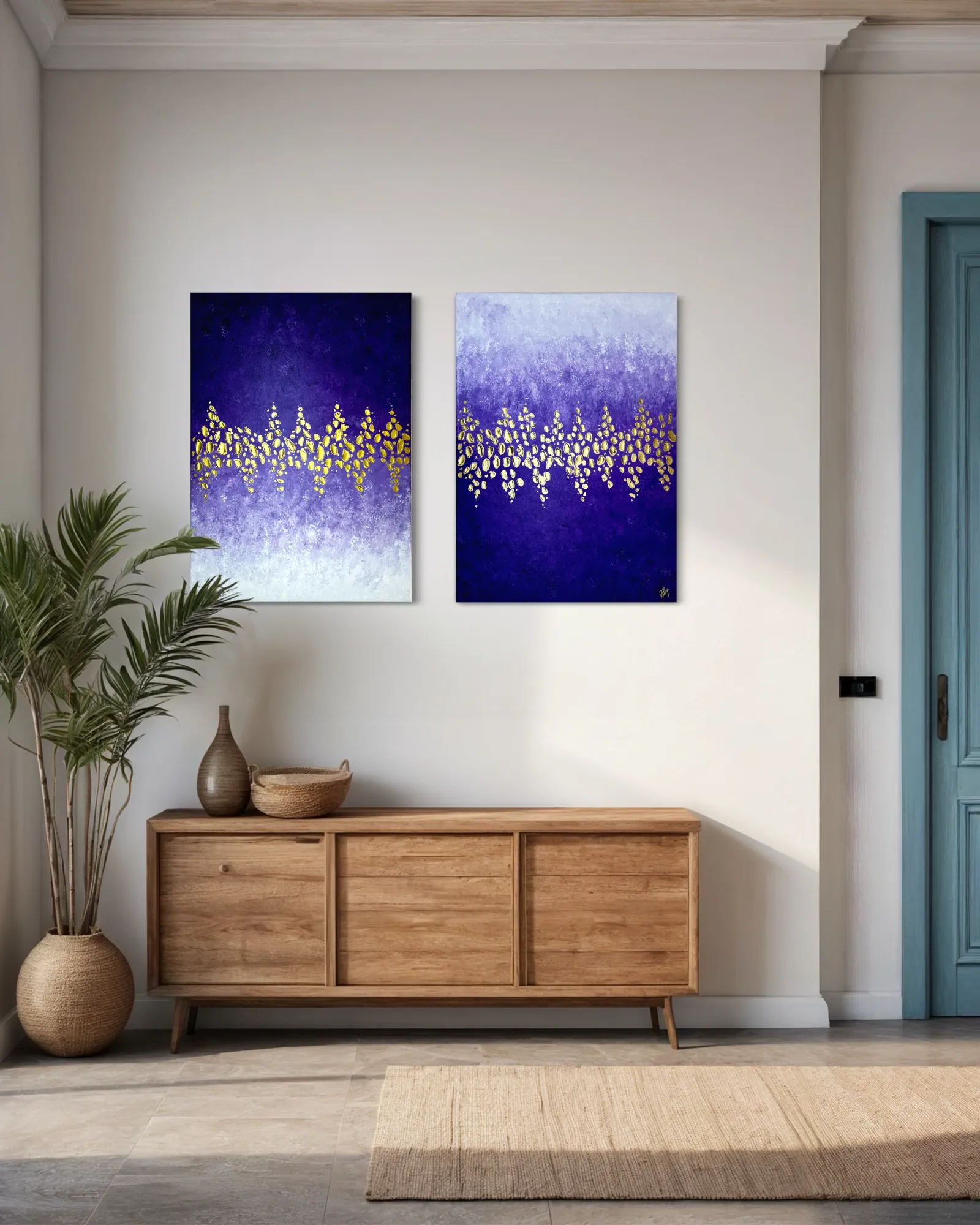Violetas — obra de resina epoxi