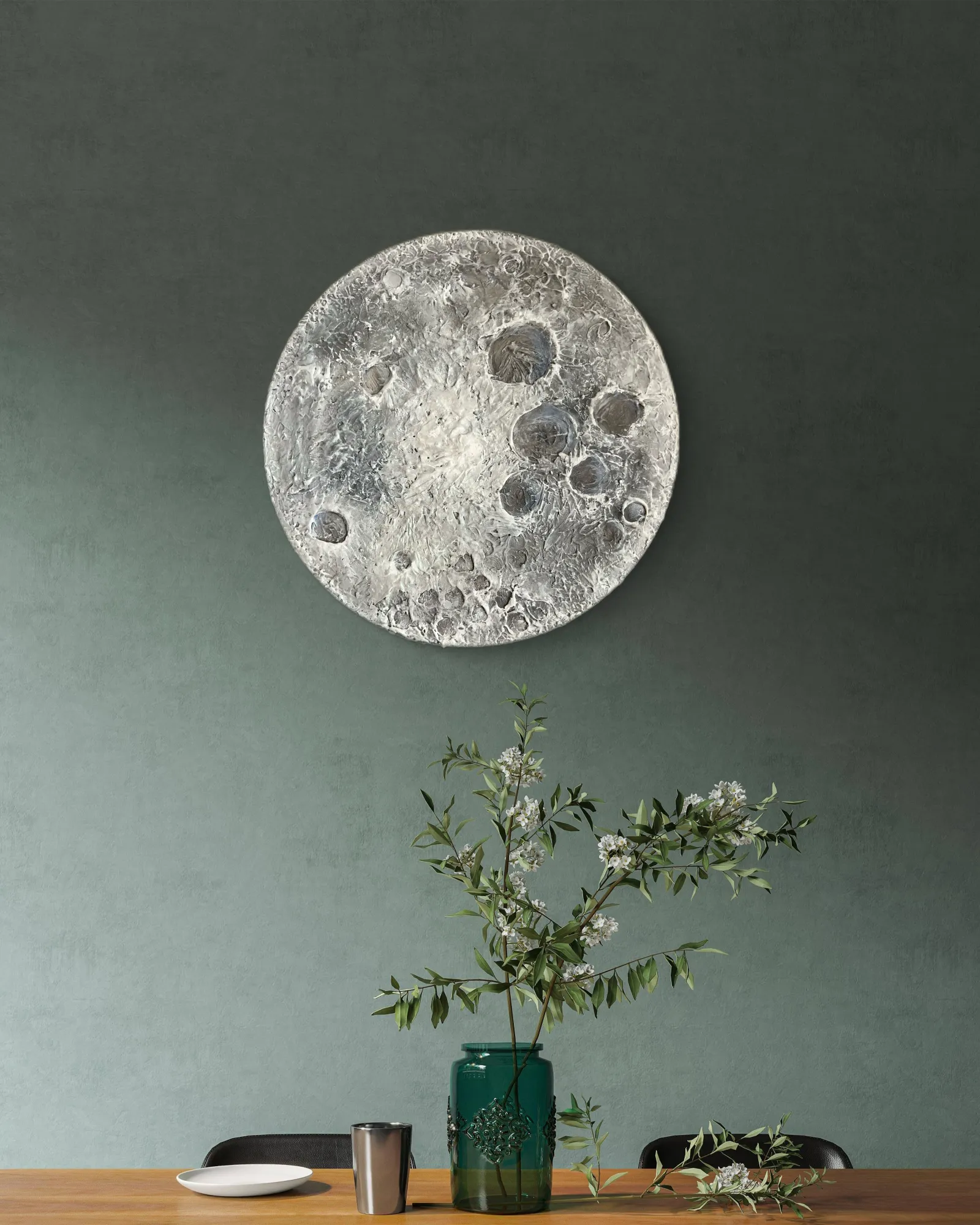 Luna — obra de resina epoxi