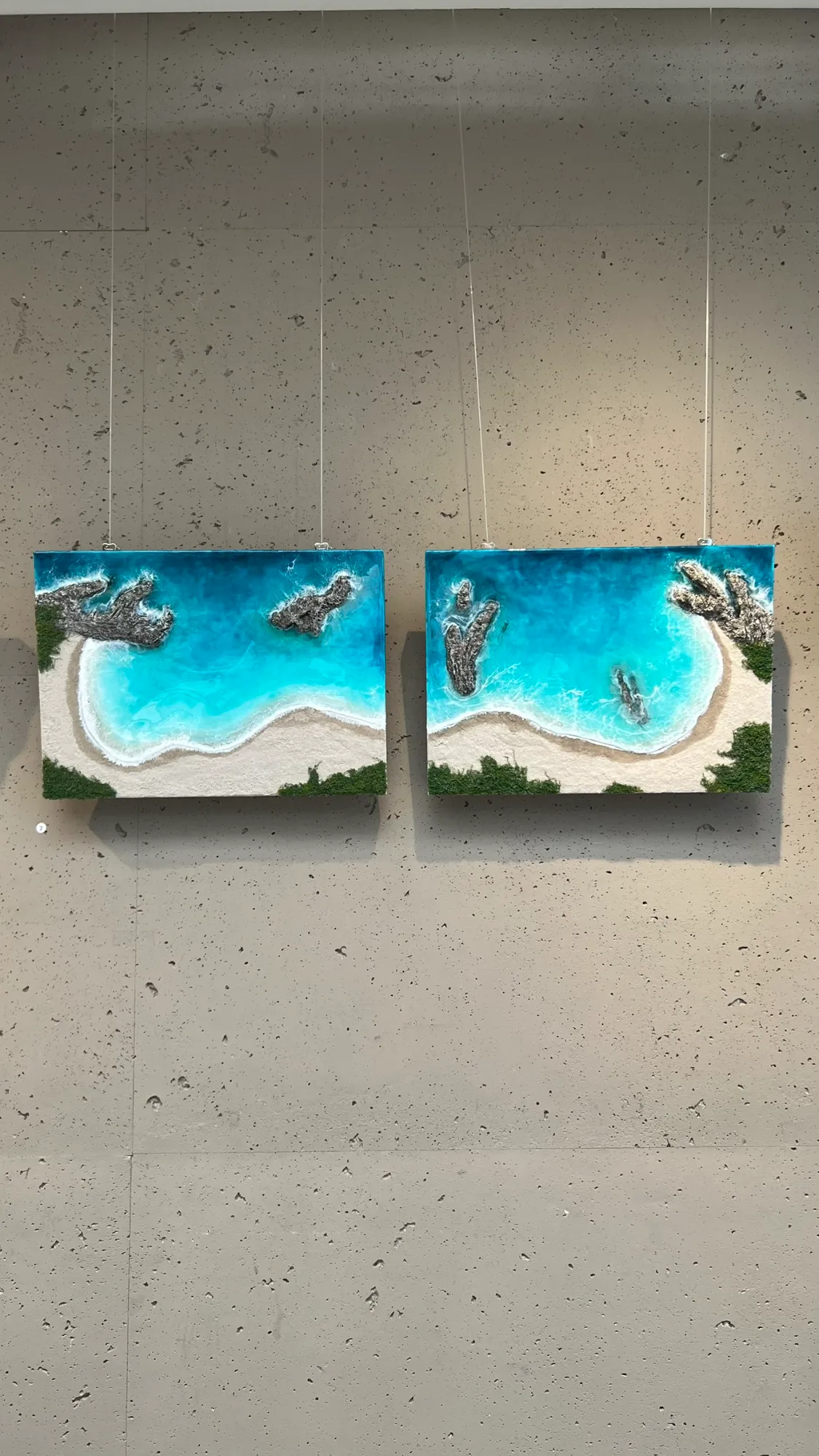 Las Dos orillas — obra de resina epoxi